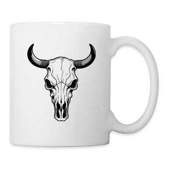 Cow Skull Western Wild West Style - Mug - white - Right
