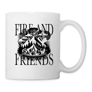 Outdoor Abenteuer Camping mit Freunden - Tasse - Weiß - Rechts