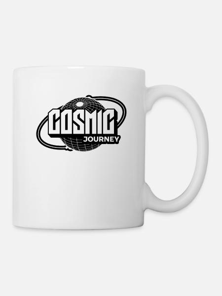 Cosmic Journey – Futuristic Space Design - Mug - white