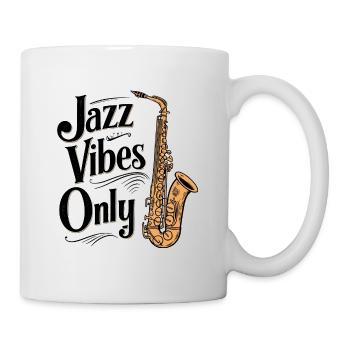 Jazz Vibes Only - Saxophone - Tasse - Weiß - Rechts