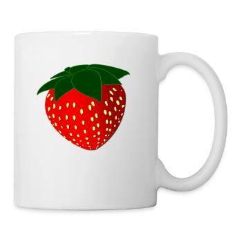 fraise - Mug blanc - blanc - Droite