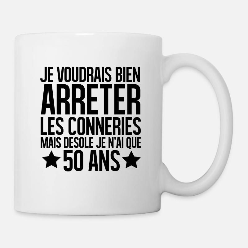 désolé je n'ai que 50 ans - Mug blanc - blanc