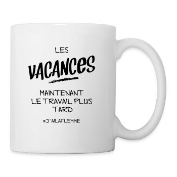 LES VACANCES - Mug blanc - blanc - Droite