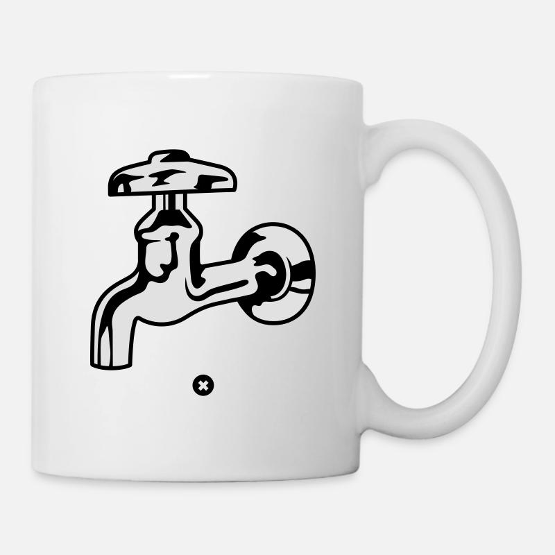 What a pretty robin faucet! - Mug - white
