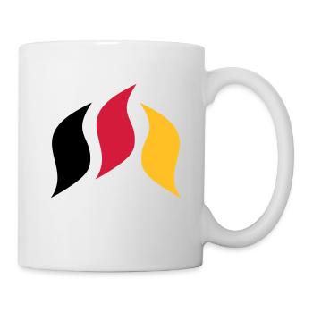 Country flames flag - Mug - white - Right