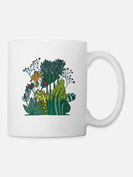 Rousseaus Dschungel - Tasse - Weiß