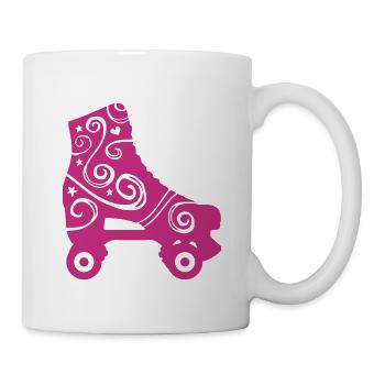 skates decorated 1c 2 / rollerskates - Mug blanc - blanc - Droite