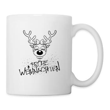 Frohe Weihnachten - Tasse - Weiß - Rechts
