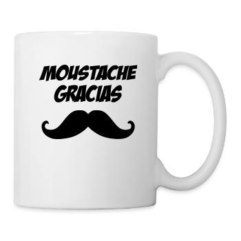 moustache gracias - Mug blanc - blanc - Droite