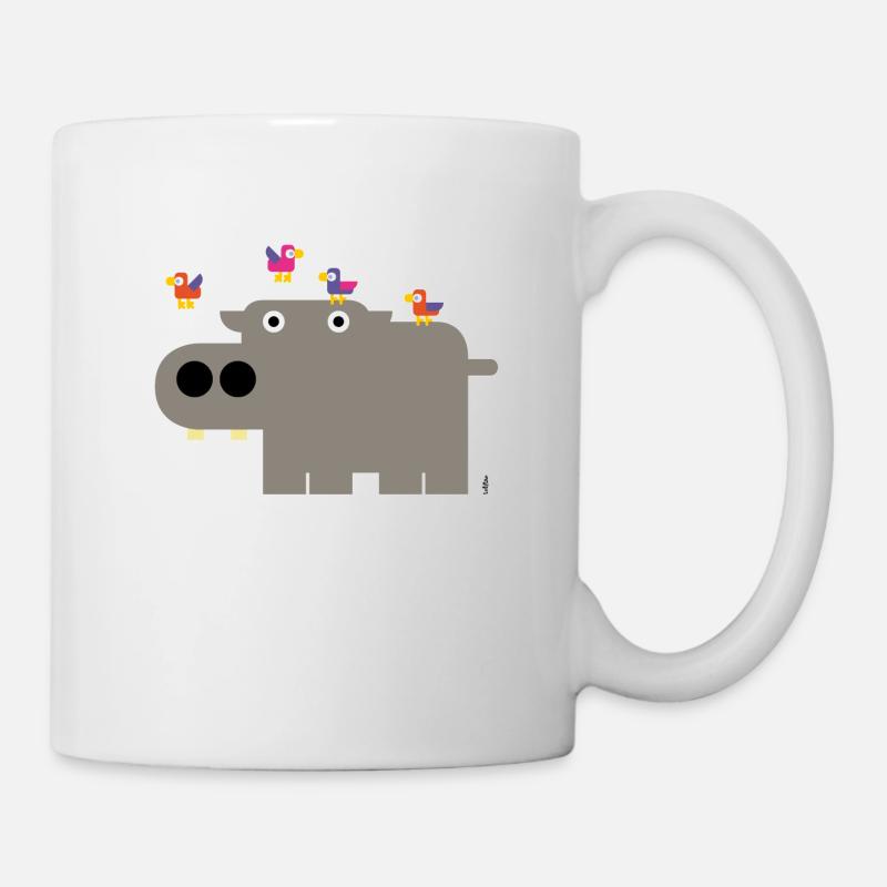 Nilpferd - Tasse - Weiß