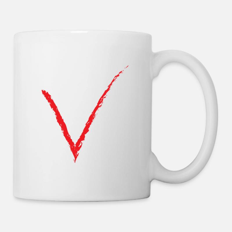 V - Tasse - Weiß