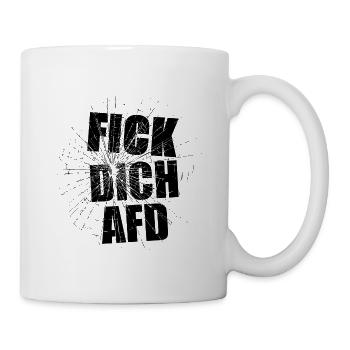 fick dich afd - Tasse - Weiß - Rechts