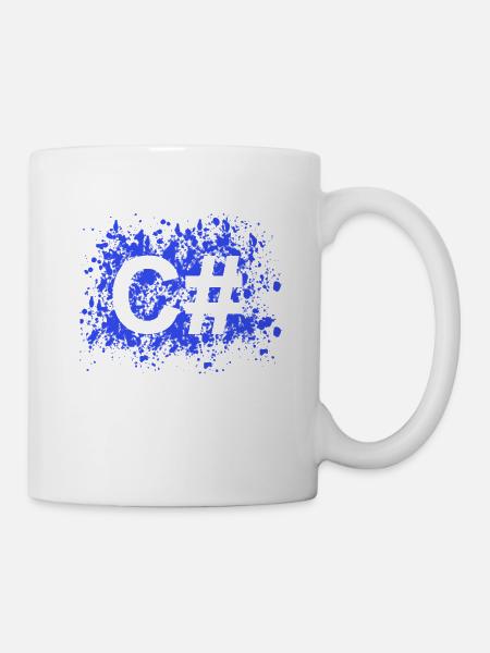 C # programmer software developer shirt - Mug - white