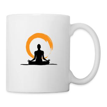 Yoga Asanas Lotussitz Zen Kreis Zen Symbol Sonne - Tasse - Weiß - Rechts