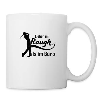 Mieux vaut à l'état brut qu'au bureau. Golf Golfeur - Mug blanc - blanc - Droite