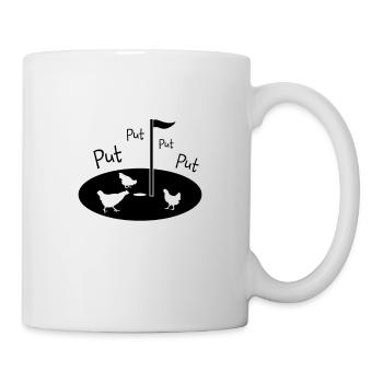 Golf Putter Golfen Huhn Hühner - Tasse - Weiß - Rechts