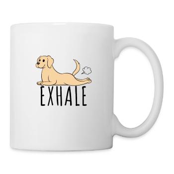 Exercice de yoga au Labrador - Mug blanc - blanc - Droite