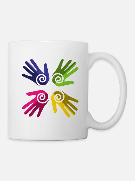 Pride Regenbogenfahne LGBT - Tasse - Weiß