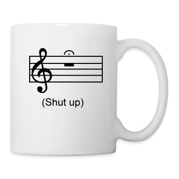 Shut up - Tasse - Weiß - Rechts
