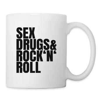 Sex, Drugs and Rock'n'Roll - Tasse - Weiß - Rechts