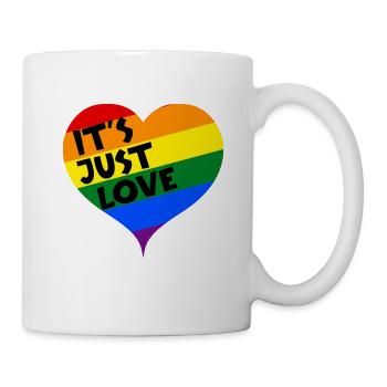 Transgender Schwul Lesbisch LGBQT Pride Herz - Tasse - Weiß - Rechts
