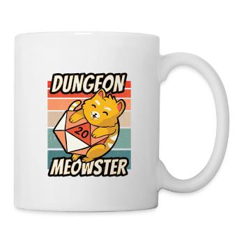 Dungeon Meowster Shirt für RPG Gamer - Tasse - Weiß - Rechts