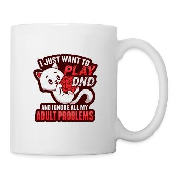 Chemise de chat pour RPG Gamer - Mug blanc - blanc - Droite