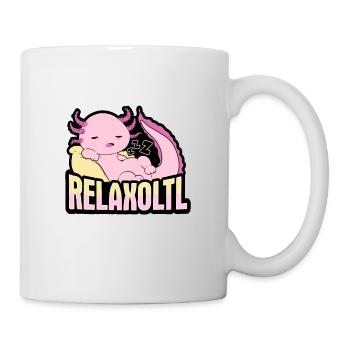 Relaxolotl Axolotl Design für einen Axolotl Fan - Tasse - Weiß - Rechts