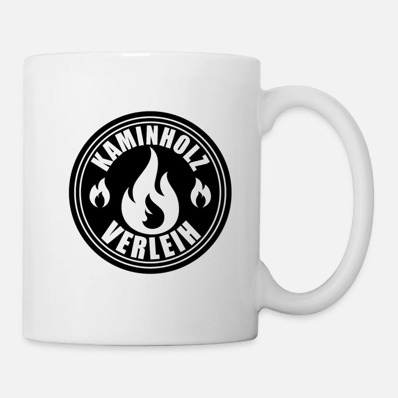 Kaminholz Verleih - Tasse - Weiß