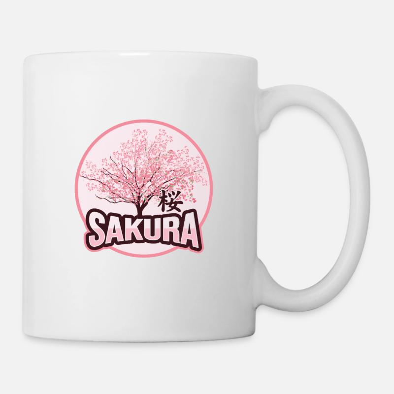 Fleur de cerisier Sakura japonaise - Mug blanc - blanc