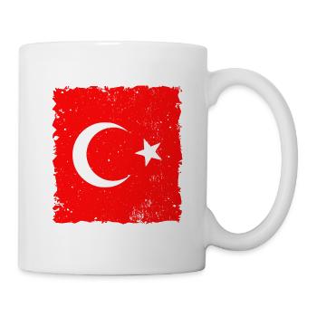 Turkey Flag Retro - Mug - white - Right