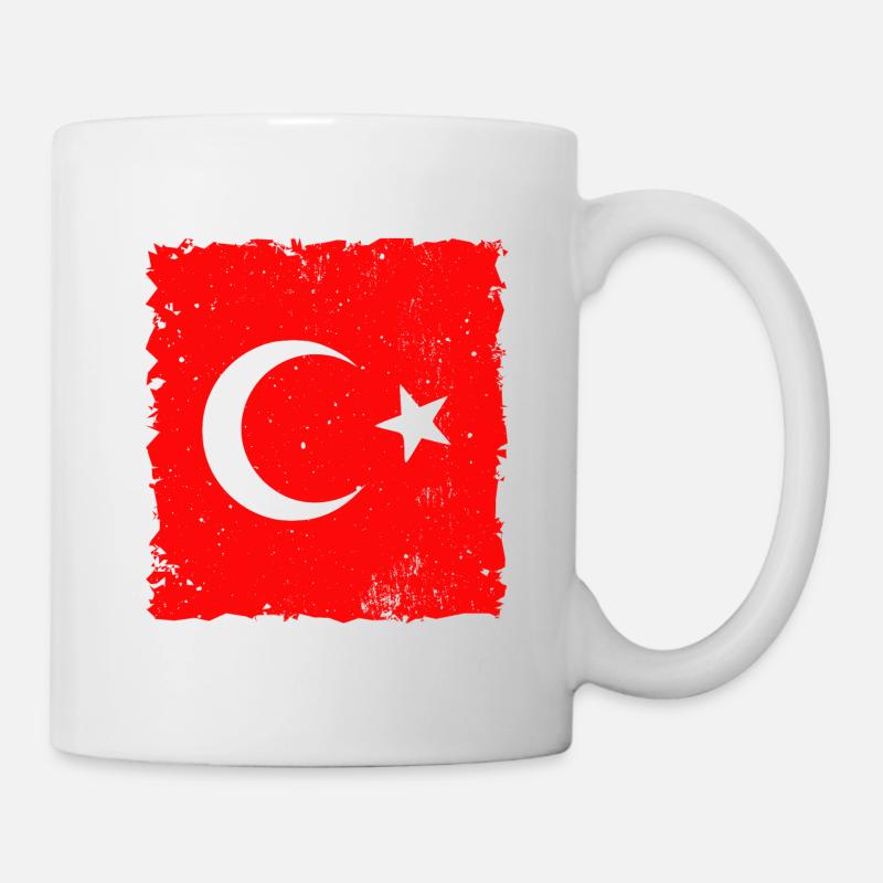 Turkey Flag Retro - Mug - white