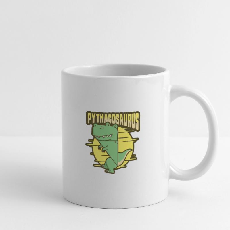 Dinosaure Math Pythagore Mathématicien Mug blanc