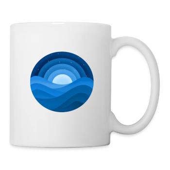 Nacht Meer - Tasse - Weiß - Rechts