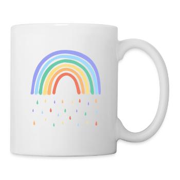 Regenbogen Regen - Tasse - Weiß - Rechts