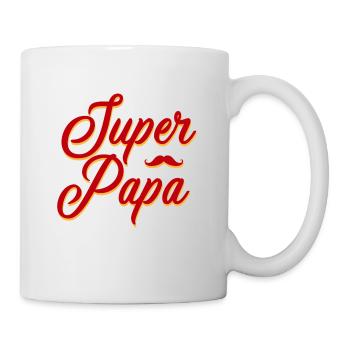 Super Daddy vintage mustache - Mug - white - Right