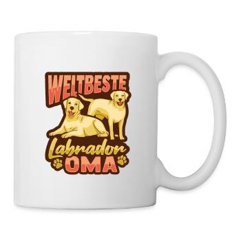 Weltbeste Labrador Oma Design Hundehalter Oma - Tasse - Weiß - Rechts