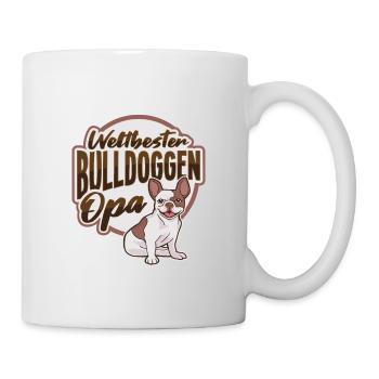 Weltbester Bulldoggen Opa Design n Bulldoggen Opa - Tasse - Weiß - Rechts