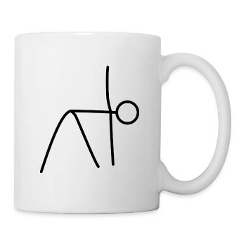 Yoga Stellung - Tasse - Weiß - Rechts