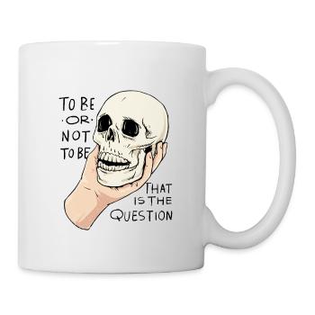 Hamlet Quote "To be or not to be" design - Mug - white - Right