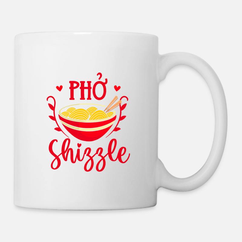 Pho Shizzle Soupe asiatique de nouilles Pho - Mug blanc - blanc