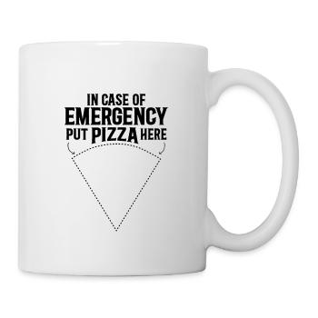 In case of emergency put pizza here design - Mug - white - Right