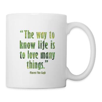 Positive Art Quote by Van Gogh Design - Mug - white - Right