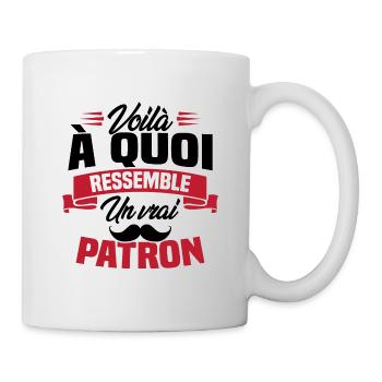 Voilà à quoi ressemble un vrai patron - Mug blanc - blanc - Droite