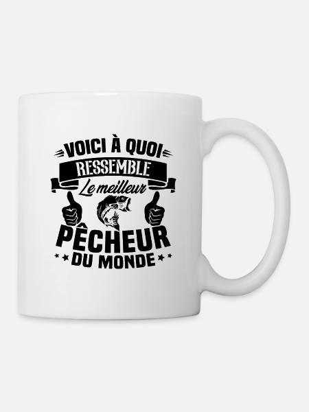 Le meilleur pêcheur du monde Cadeau pêcheur - Mug blanc - blanc