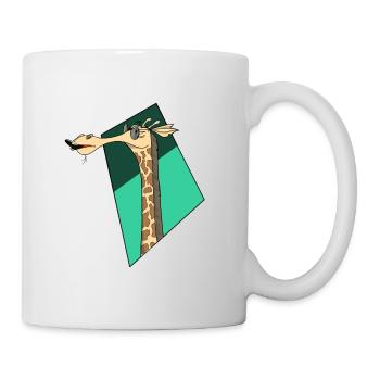 Girafe cool avec des lunettes de soleil - Mug blanc - blanc - Droite