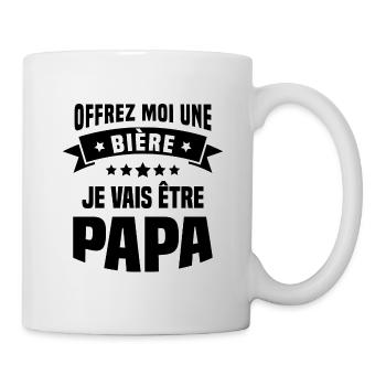 Offrez moi une bière je vais être papa - Mug blanc - blanc - Droite
