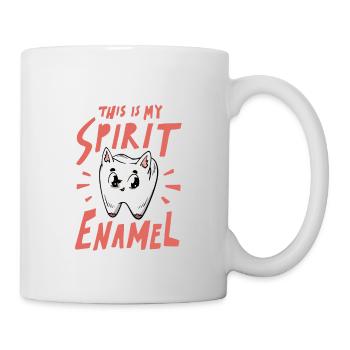This is my spirit enamel for a dental technician - Mug - white - Right