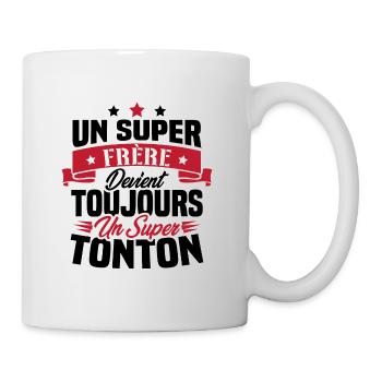 Un super frère devient toujours un super tonton - Mug blanc - blanc - Droite
