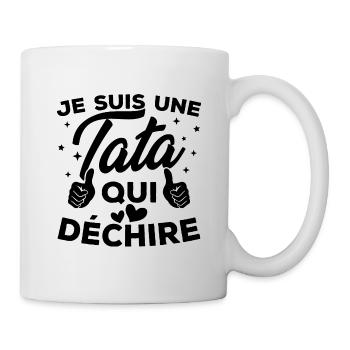 Je suis une tata qui déchire - Mug blanc - blanc - Droite
